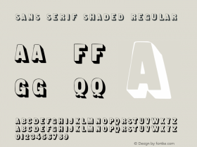 Sans Serif Shaded Regular Version 001.000 Font Sample