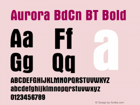 Aurora BdCn BT Bold mfgpctt-v1.52 Thursday, January 28, 1993 1:39:44 pm (EST)图片样张