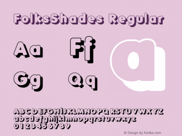 FolksShades Regular 1.0 2002-06-14 Font Sample