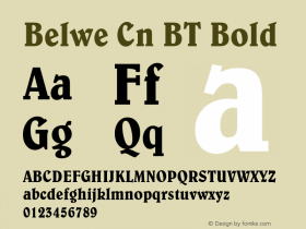 Belwe Cn BT Bold mfgpctt-v1.52 Thursday, January 28, 1993 1:37:01 pm (EST)图片样张
