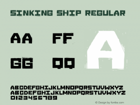 Sinking Ship Regular Macromedia Fontographer 4.1.5 6/23/02 Font Sample