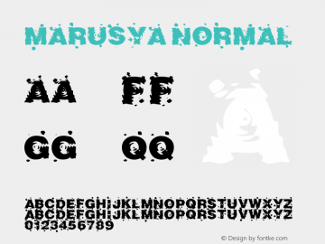 Marusya Normal 1.0 Thu Nov 26 13:08:29 1998 Font Sample