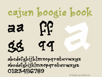 Cajun Boogie Book Version Macromedia Fontograp图片样张