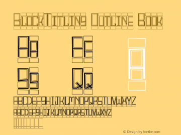 BlockTitling Outline Book Version 1.0 Font Sample