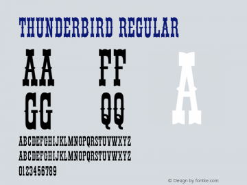 Thunderbird Regular Version 1.0 Font Sample