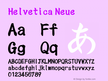 Helvetica Neue 细体 10.0d39e2图片样张