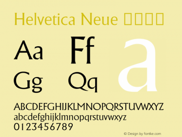 Helvetica Neue 紧缩黑体 10.0d35e1 Font Sample