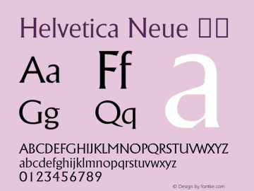 Helvetica Neue 细体 10.0d35e1 Font Sample