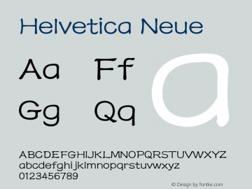 Helvetica Neue 细体 10.0d35e1 Font Sample