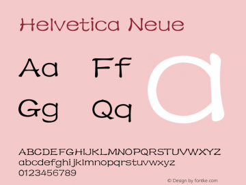 Helvetica Neue 紧缩黑体 10.0d35e1 Font Sample