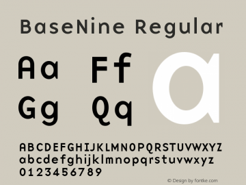 BaseNine Regular Version 1.00图片样张