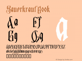 Sauerkraut Book Version Macromedia Fontograp图片样张