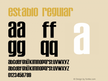 Establo Regular 1.0 Font Sample