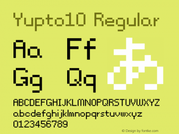 Yupto10 Regular Ver 1.00(http://yuptoche.wo.to) Font Sample