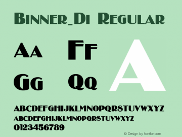 Binner_Di Regular v05.02.97 Font Sample