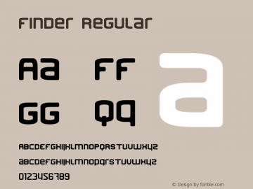 Finder Regular 001.002 Font Sample