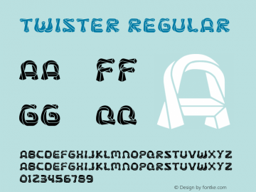 twister Regular Version 1.00 April 13, 2006, initial release Font Sample