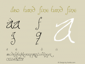 Bilbo-hand-fine hand-fine Version 1.0 Font Sample