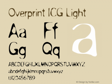 Overprint ICG Light Macromedia Fontographer 4.1.3 18/06/1996图片样张