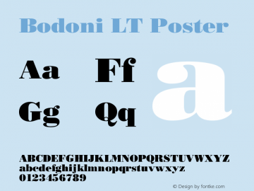 Bodoni LT Poster Version 006.000图片样张