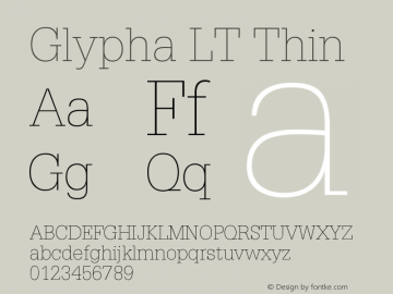 Glypha LT Thin Version 006.000图片样张