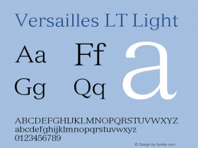 Versailles LT Light Version 006.000 Font Sample