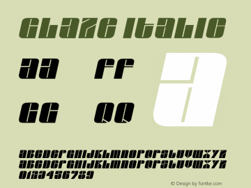 Glaze Italic Altsys Fontographer 4.1 12/22/94 Font Sample