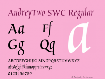 AudreyTwo SWC Regular V1.0 Font Sample