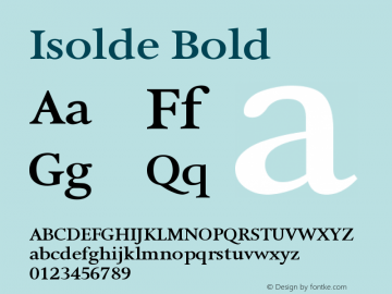 Isolde Bold Version 005.000 Font Sample