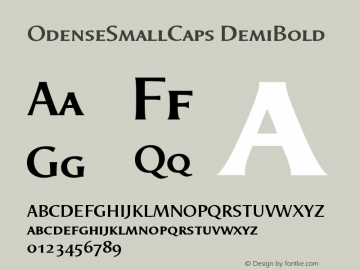 OdenseSmallCaps DemiBold Version 005.000图片样张