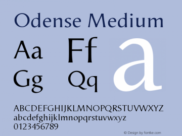 Odense Medium Version 005.000 Font Sample