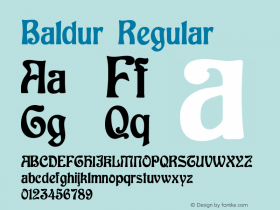 Baldur Regular Version 002.050 Font Sample