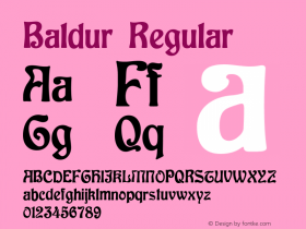 Baldur Regular 2.5 Font Sample