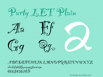 Party LET Plain 8.0d1e1 Font Sample