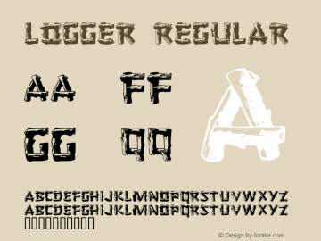 Logger Regular Version 001.021 Font Sample