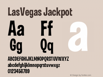LasVegas Jackpot Version 001.000 Font Sample