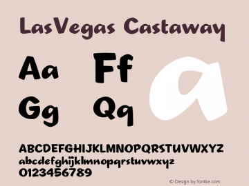 LasVegas Castaway Version 001.000 Font Sample