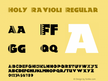 Holy-Ravioli Regular Converted from e:\nick's~1\HOR_____.TF1 by ALLTYPE图片样张