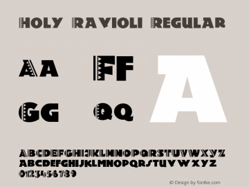 Holy-Ravioli Regular Converted from e:\nick's~1\HOR_____.TF1 by ALLTYPE图片样张