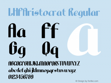 LHFAristocrat Regular 001.000图片样张