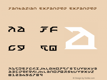 Fantazian Expanded Expanded 1 Font Sample