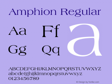 Amphion Regular WSI:  11/27/92 Font Sample