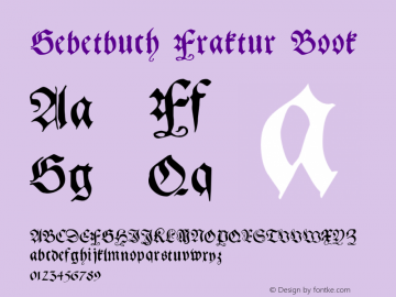 Gebetbuch Fraktur Book Version 1.35图片样张