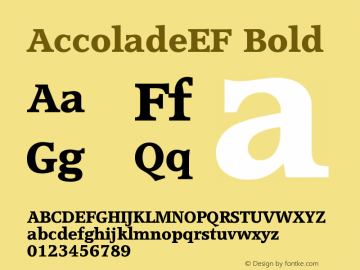 AccoladeEF字体,AccoladeEF-Bold字体|