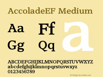 AccoladeEF字体,AccoladeEF-Medium字体|