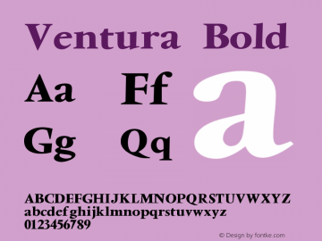 Ventura Bold Version 001.000图片样张