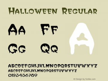 Halloween Regular Publisher's Paradise -- Media Graphics International Inc. Font Sample