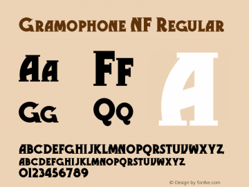 Gramophone NF Regular Version 1.002 Font Sample