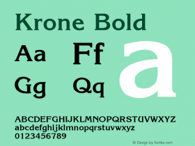 Krone Bold (C)opyright 1992 W.S.I.  8/6/92图片样张