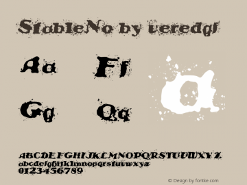 StableNo by veredgf Macromedia Fontographer 4.1 11/01/2003 Font Sample